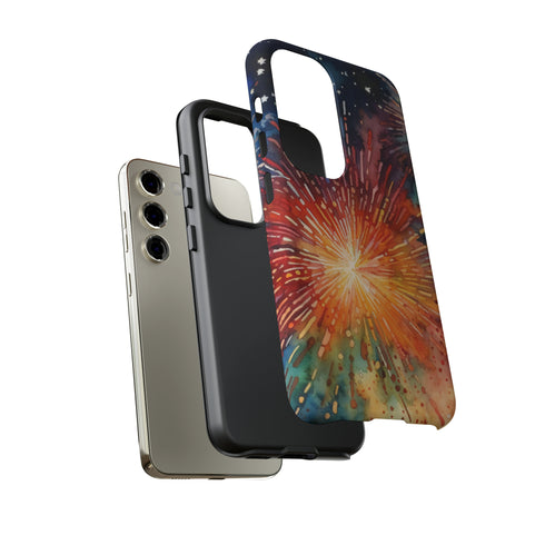 Summer Fireworks in Watercolor - Impact Resistant Phone Case